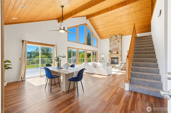 Tongue-and-groove ceilings add warmth, character, and architectural drama.
