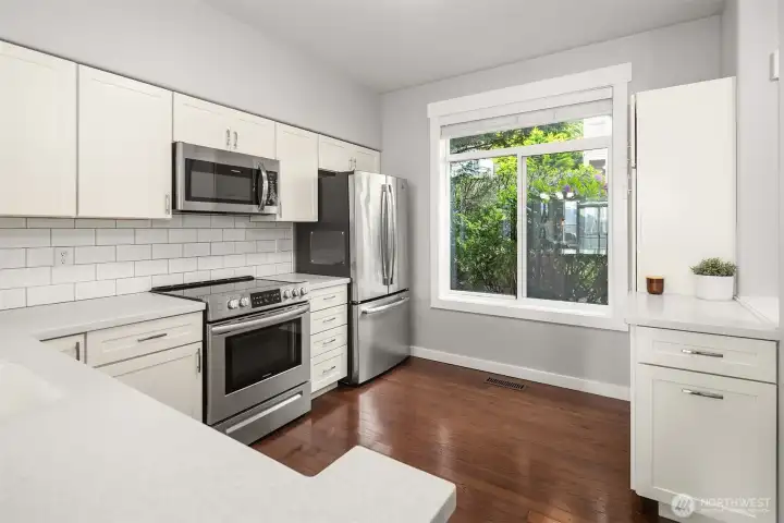 Kitchen with ample storage.