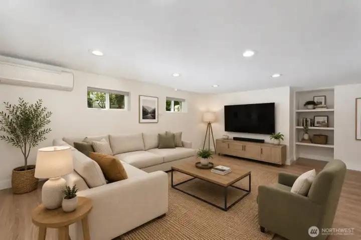 Lower Level Family Room - Virtually Staged Lower Level Family Room - Virtually Staged