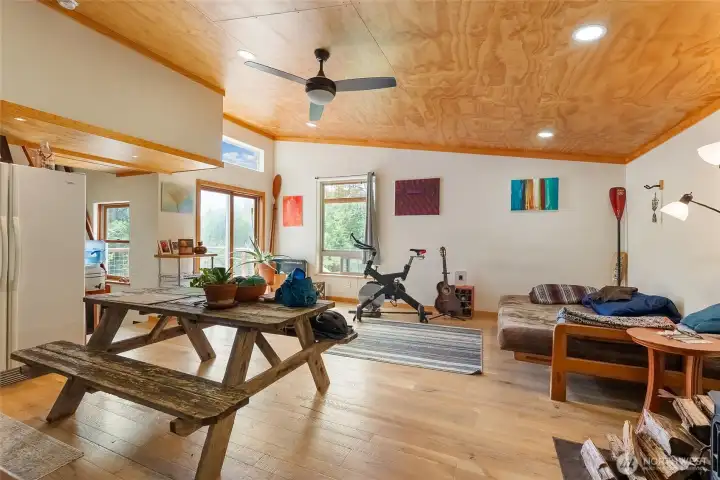 The quality craftsmanship continues to the cabin, which is currently rented The quality craftsmanship continues to the cabin, which is currently rented