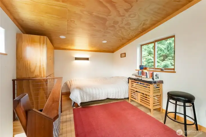 The upper loft/ sleeping area in the cabin The upper loft/ sleeping area in the cabin