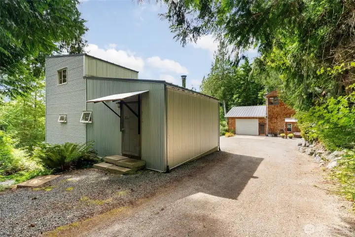 A view of the property showing the abundance of parking and the distance of the cabin from the main home A view of the property showing the abundance of parking and the distance of the cabin from the main home