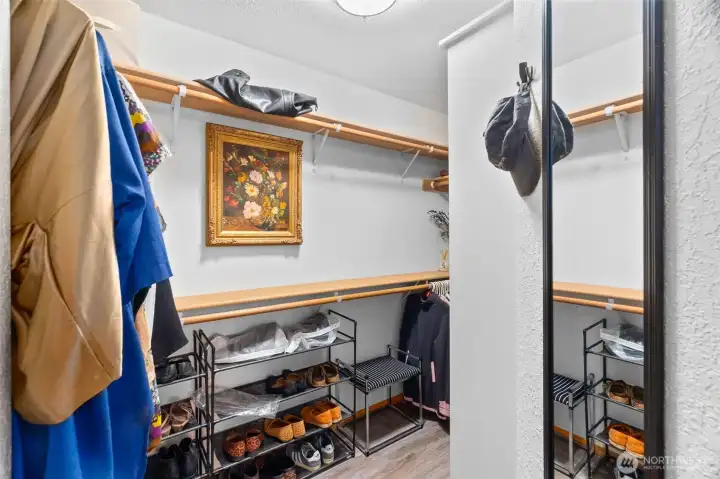 Walk-in closet in primary bedroom Walk-in closet in primary bedroom