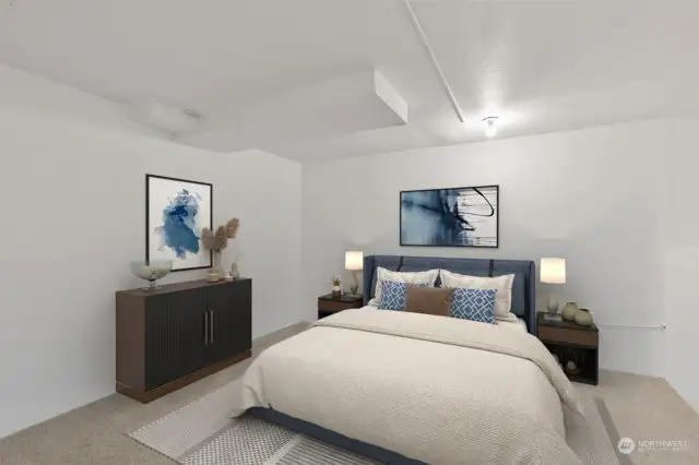 Basement Bedroom (Virtual Staging)