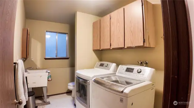 laundry room with bathroom access