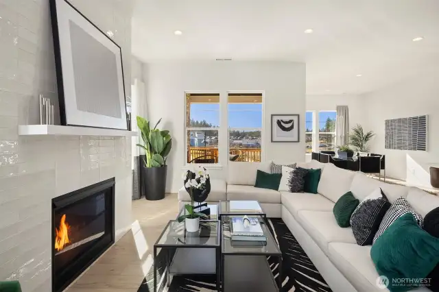 Great room with lots of natural light