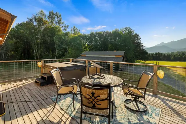 Oversized deck with hot tub and spectacular views!