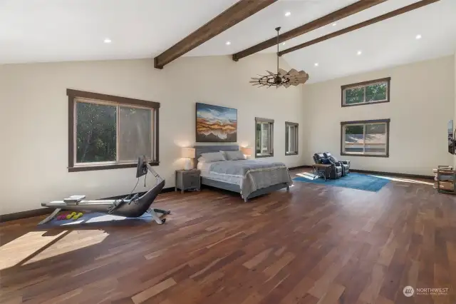 Slip into a dreamy master suite with all the luxury and nature.