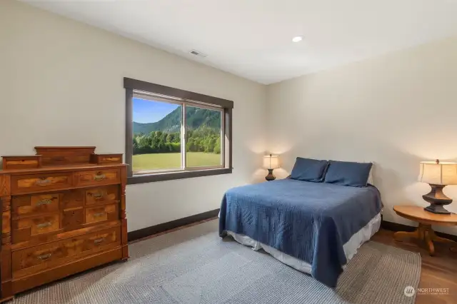 #2 Bedroom with high ceilings, large windows and oversized closets.