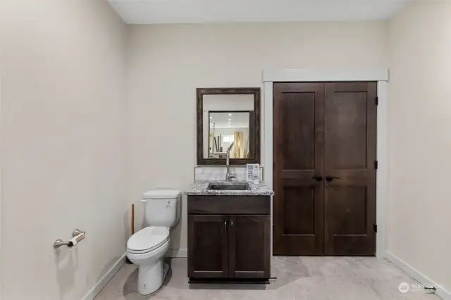 Large 1/2 bath downstairs.