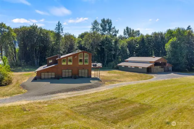The vast property includes a massive barn, numerous 50 AMP hookups, and even space for a private airstrip.