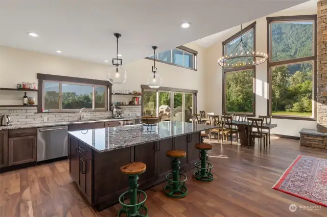 Large island for gathering with commanding views!