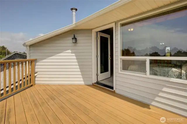 Primary suite deck is private and spacious enough for a wonderful seating area!