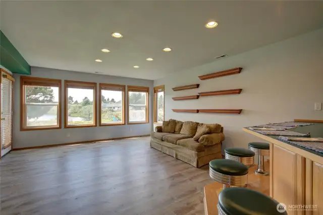 Finally, we descend to the first floor of the home! This is such a fun, flexible space!