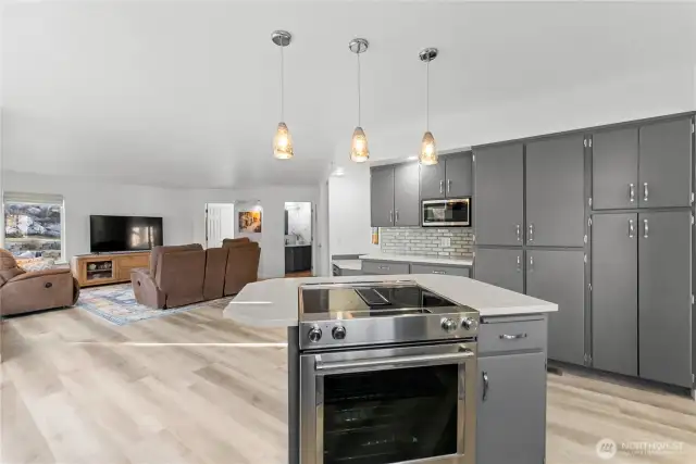 Family room off kitchen
