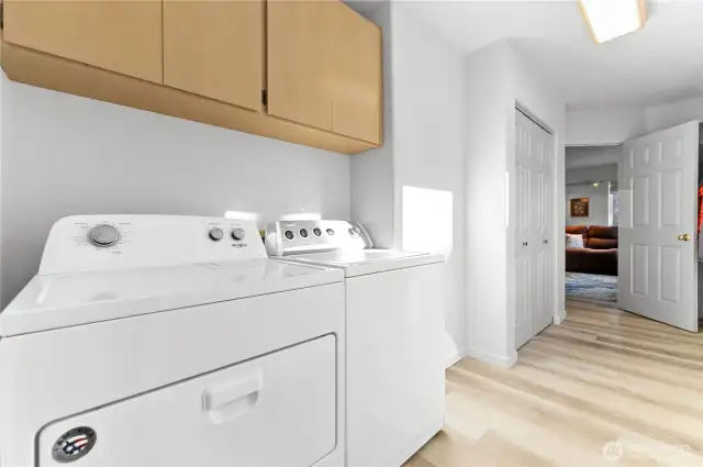 Laundry in Utility area off garage
