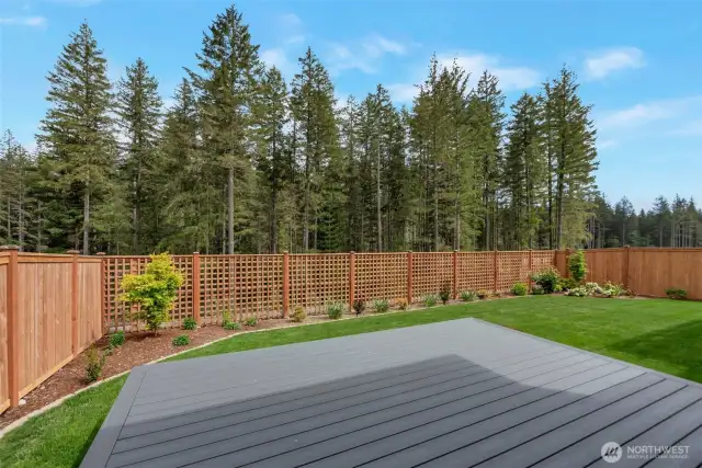 View from the expanded deck to the greenbelt