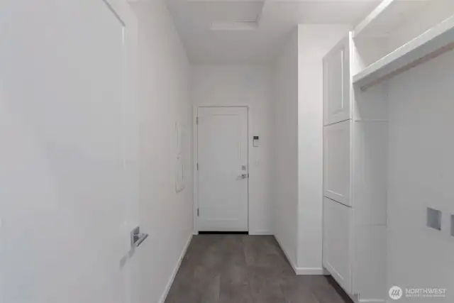 Utility room with additional cabinets