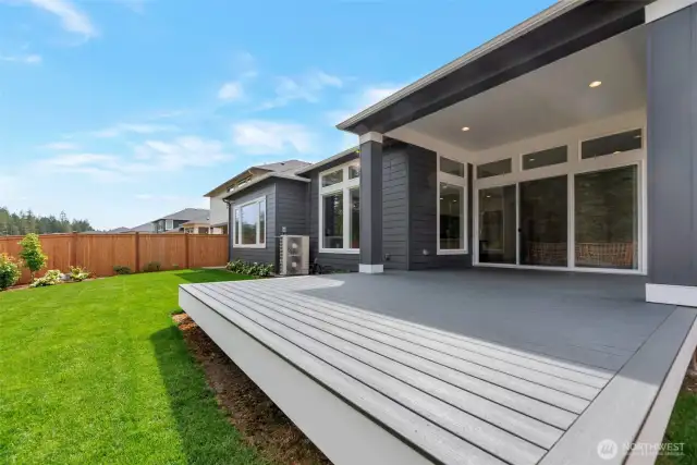 Large Extended deck, part covered and part sun