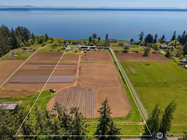 Looking from west to east at Puget Sound towards Edmonds