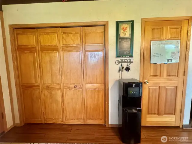 Washer and dryer and storage closets