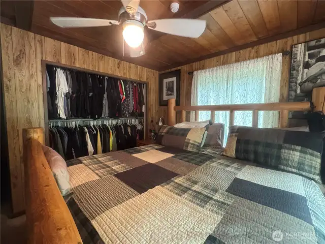 Primary bedroom connects to bathroom