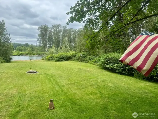 Lawn down to the river