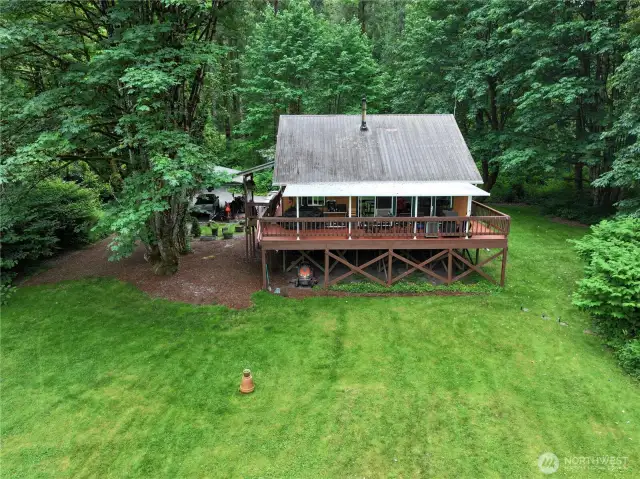 Lawn down to the river
