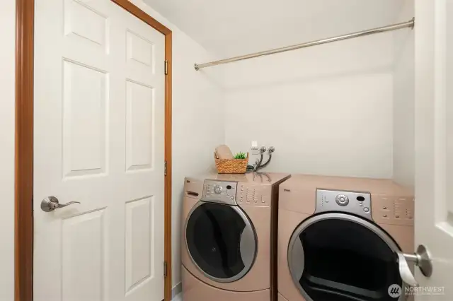 Laundry area off of garage