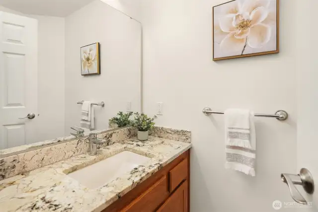 Remodeled half bath on main level