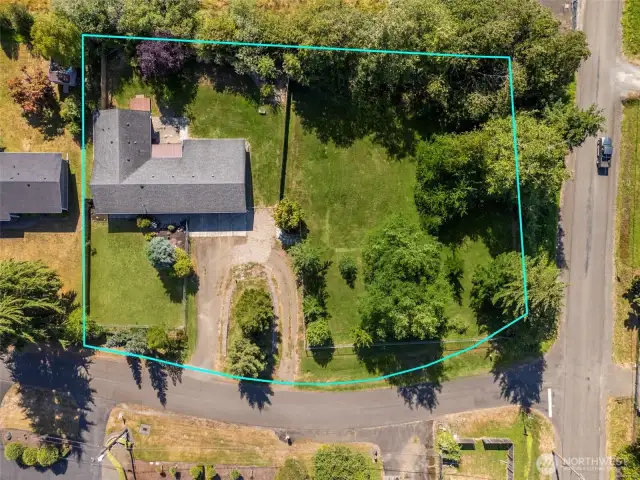 View of home and included lot.