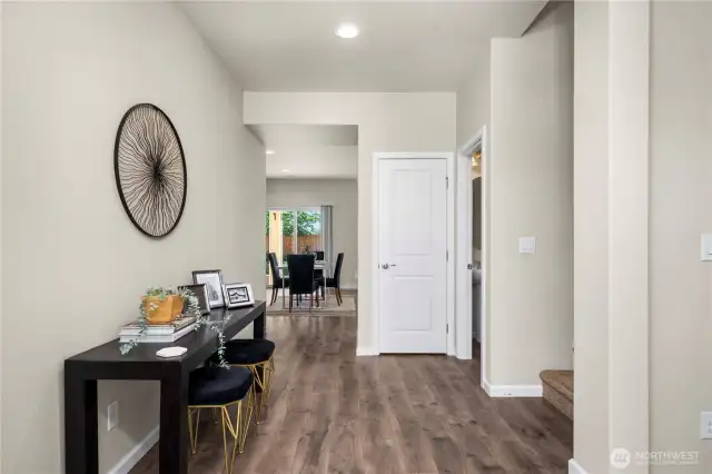 Let's go inside to a large foyer.