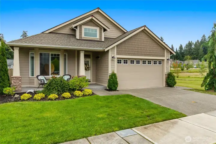Quaint covered front porch. Next to open space. A/C &  thousands of dollars in upgrades.