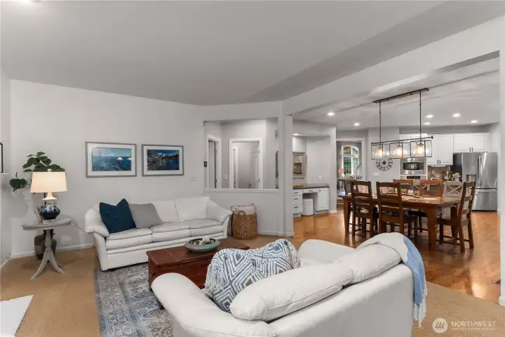 Open-concept kitchen and family room for easy gathering
