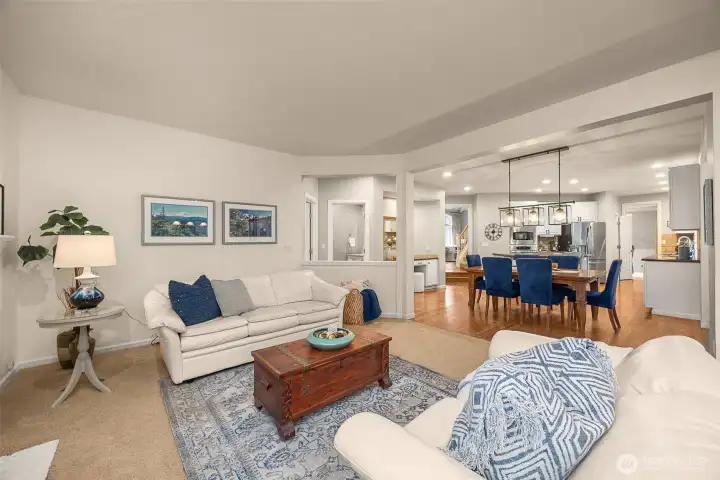 Open-concept kitchen and family room for easy gathering