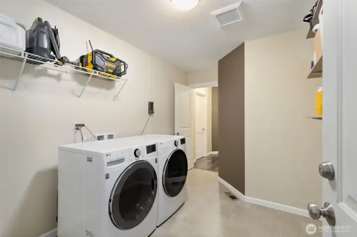 Newer washer/dryer stay with the house. Huge laundry room!