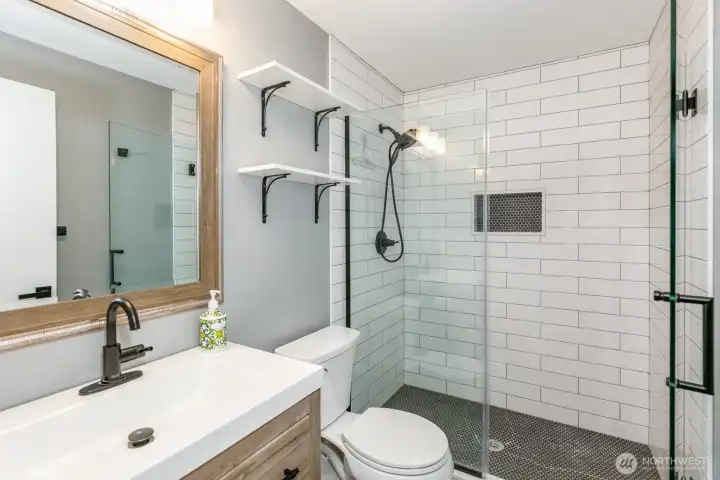 Primary bathroom on the main floor