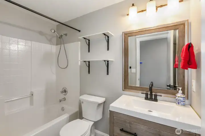 Hall bathroom on the main floor