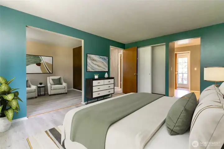 Primary bedroom. Virtually staged Primary bedroom. Virtually staged