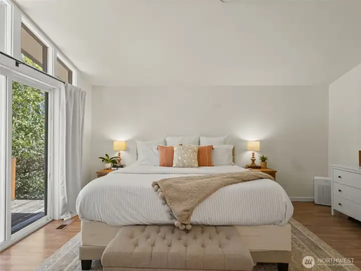 Another view of the primary bedroom--large enough for a king-size bed with room to spare.