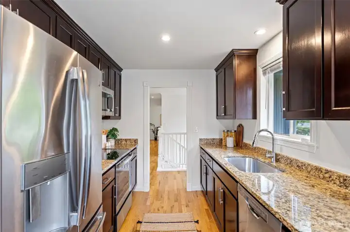 Kitchen with stainless appliances