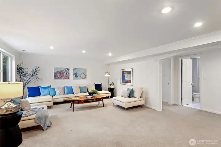 Lower level rec room