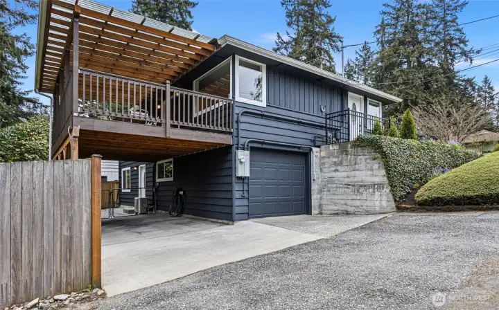 1 car attached garage + 1 covered carport area