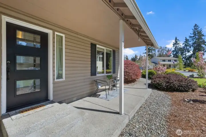 Custom Door with 3 glass panels give you that elevated feeling guests will love!