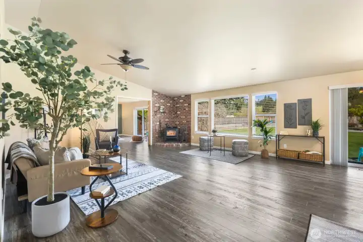 Look at all thi snatural light his home has to offer!