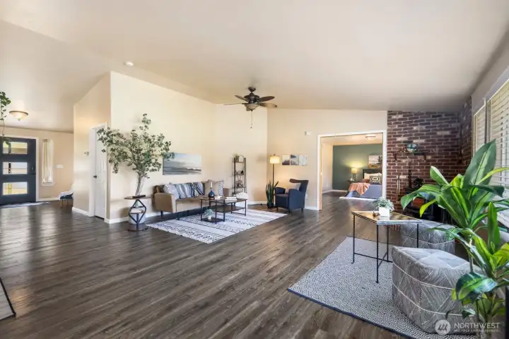 We love the vaulted ceilings and all the space it has to offer!