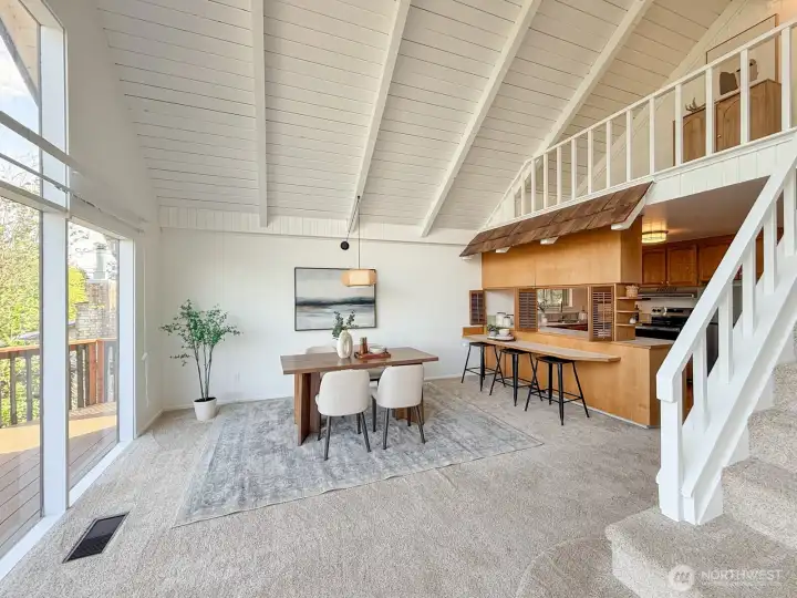 Large dining area for easy entertaining