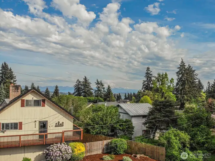 Mt Rainier and territorial views from wrap around deck