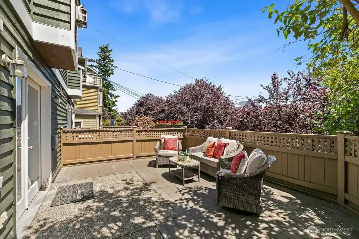 Another angle of the private patio