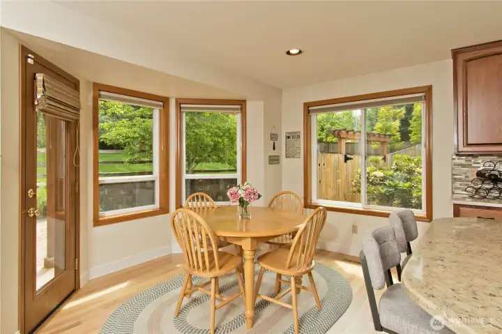 Dining area next to kitchen